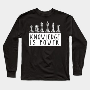 'Knowledge Is Power' Education Shirt Long Sleeve T-Shirt